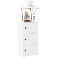 Boekenkast 40x24x77 cm bewerkt hout wit