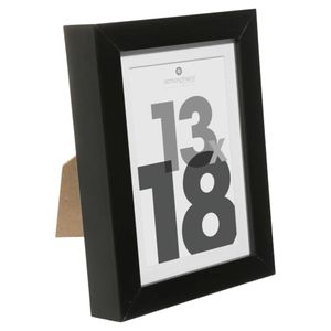 Fotolijstje voor een foto van 13 x 18 cm - zwart - foto frame Eva - modern/strak ontwerp