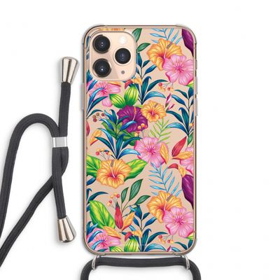 Tropisch 2: iPhone 11 Pro Transparant Hoesje met koord
