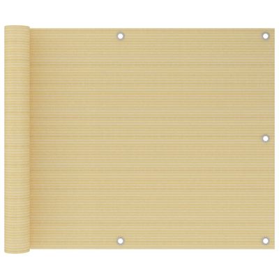 VidaXL Balkonscherm 75x500 cm hdpe beige VidaXL Balkonscherm 75x500 cm hdpe beige