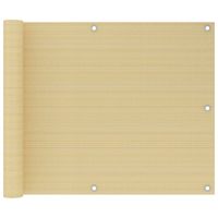 VidaXL Balkonscherm 75x500 cm hdpe beige - thumbnail