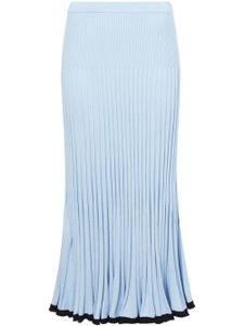 Proenza Schouler jupe mi-longue plissée à taille haute - Bleu