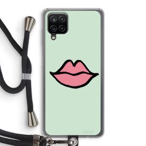 Kusje: Samsung Galaxy A12 Transparant Hoesje met koord