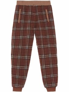 Burberry pantalon de jogging à motif Vintage Check - Marron