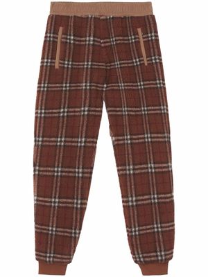 Burberry pantalon de jogging à motif Vintage Check - Marron