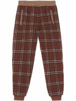 Burberry pantalon de jogging à motif Vintage Check - Marron