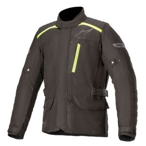 ALPINESTARS Gravity Drystar Jacket, Textiel motorjas heren, Zwart-Geel Fluo