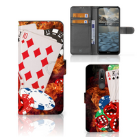 Nokia 2.4 Wallet Case met Pasjes Casino - thumbnail