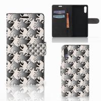 Sony Xperia XZ | Sony Xperia XZs | Telefoonhoesje | Met pasjeshouder | Salamander Grey
