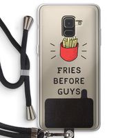 Fries before guys: Samsung Galaxy A8 (2018) Transparant Hoesje met koord Fries before guys: Samsung Galaxy A8 (2018) Transparant Hoesje met koord