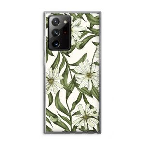 Wit bloemenpatroon: Samsung Galaxy Note 20 Ultra / Note 20 Ultra 5G Transparant Hoesje