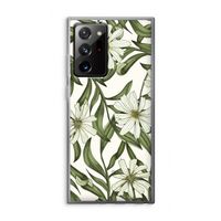 Wit bloemenpatroon: Samsung Galaxy Note 20 Ultra / Note 20 Ultra 5G Transparant Hoesje