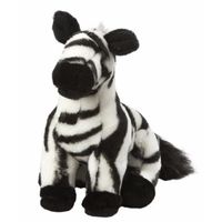 Pluche zebra knuffelbeest 18 cm - thumbnail