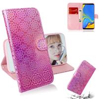 Voor Galaxy A9 2018 effen kleur kleurrijke magnetische Buckle horizontale Flip PU lederen draagtas met houder & kaartsleuven & portemonnee & Lanyard (