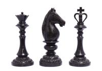 A SET OF 3 RESIN CHESS PIECES