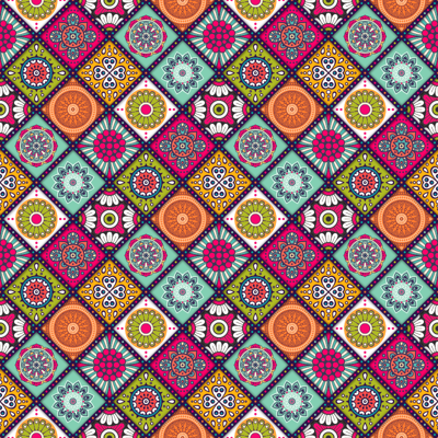 Kleurrijk Mandala Patroon vinyl tapijt