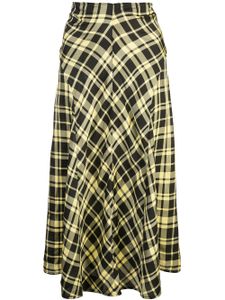 Proenza Schouler jupe mi-longue à carreaux - Jaune