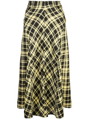 Proenza Schouler jupe mi-longue à carreaux - Jaune