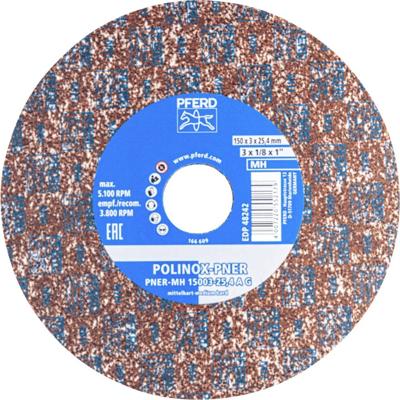 PFERD TOOLS 47700210 PAARD POLINOX geperste vlies-wiel PNER Ø 150x3 mm boring-Ø 25,4 mm middelhard A grof voor finish  150 mm 5 stuk(s)