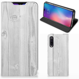 Xiaomi Mi 9 Book Wallet Case White Wood