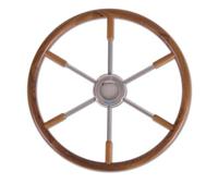 Stazo Hoepelstuurwiel 20 Rvs/teak 40 Cm 20 Rvs/teak 40 Cm