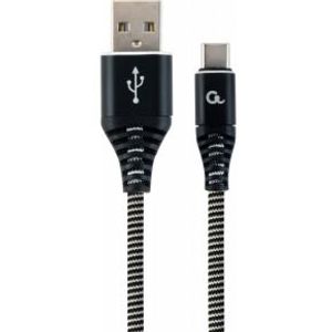 Gembird CC-USB2B-AMCM-2M-BW USB-kabel 2.0 USB A USB C Zwart, Wit