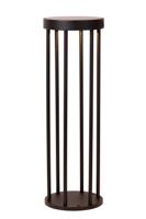 Lucide JACKSON - Sokkellamp - Zonne-energie - Ø 16 cm - LED Dimb. - 1x2W 3000K - IP65 - Beweging & dag/nacht sensor - Zwart