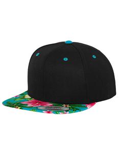 Flexfit FX6089HW Hawaiian Snapback - Black/Aqua (Hawaiian) - One Size