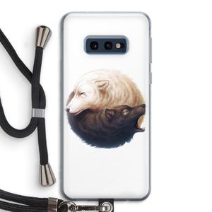 Yin Yang Wolves: Samsung Galaxy S10e Transparant Hoesje met koord
