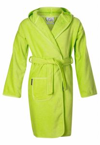 Baby badjas lime groen katoen - met capuchon