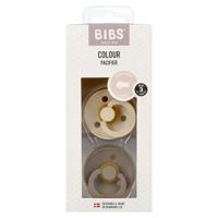 Bibs 3 Fopspeen Duo Vanilla&dark Oak