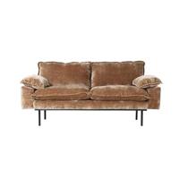 HKliving Retro Sofa 2-zitsbank - Velvet Corduroy - Aged Gold