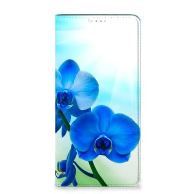 Samsung Galaxy A14 4G Smart Cover Orchidee Blauw - Cadeau voor je Moeder Samsung Galaxy A14 4G Smart Cover Orchidee Blauw - Cadeau voor je Moeder