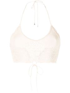 Patrizia Pepe bralette en crochet - Tons neutres