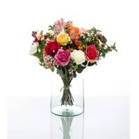 Kunstbloemen boeket rozen - medium - Classic Rose - kunst zijdebloemen