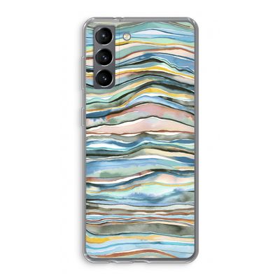 Watercolor Agate: Samsung Galaxy S21 Transparant Hoesje