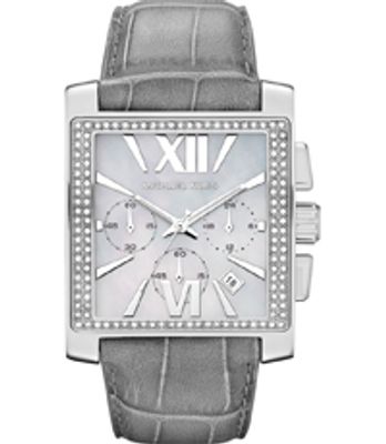 Horlogeband Michael Kors MK5674 Leder Grijs 26mm