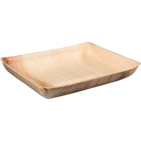 Depa Bord | rechthoekig | 1-vaks | palmblad | 17x14cm | naturel | 200 stuks