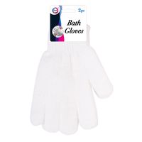 2x stuks Scrub washandjes/was handschoenen wit