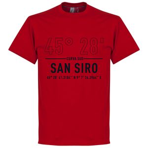 Milan San Siro Coördinaten T-Shirt