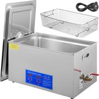 VEVOR Ultrasoon Reiniger 22l 22 L Ultrasonic Cleaner Flow Valve Basket System Stainless Steel Excellent