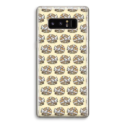 Slapende poes: Samsung Galaxy Note 8 Transparant Hoesje