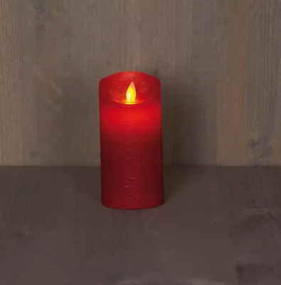 LED Kaars Wax Rood 15cm
