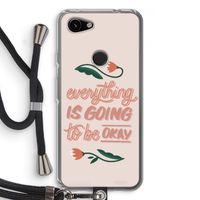 Optimistic flower girl: Pixel 3a Transparant Hoesje met koord