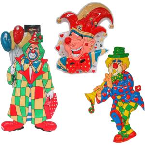 Carnaval versiering XL-pakket - 3x grote wand decoraties 60 cm