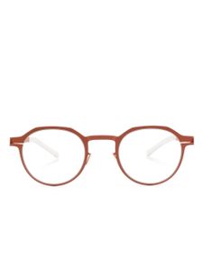 Mykita lunettes de vue en titane à monture ronde - Orange