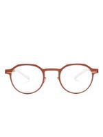 Mykita lunettes de vue en titane à monture ronde - Orange