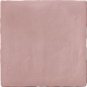 By Goof Moos wandtegel handvorm 13 x 13 cm, pink glans