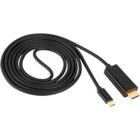 Akyga AK-AV-18 USB-C-kabel Aansluitkabel 1.8 m Zwart