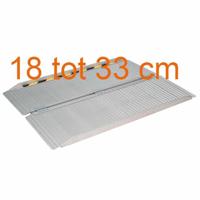 Opvouwbare aluminium oprijplaat 18 tot 33 cm | Kies uw afmeting : Breedte 72 cm